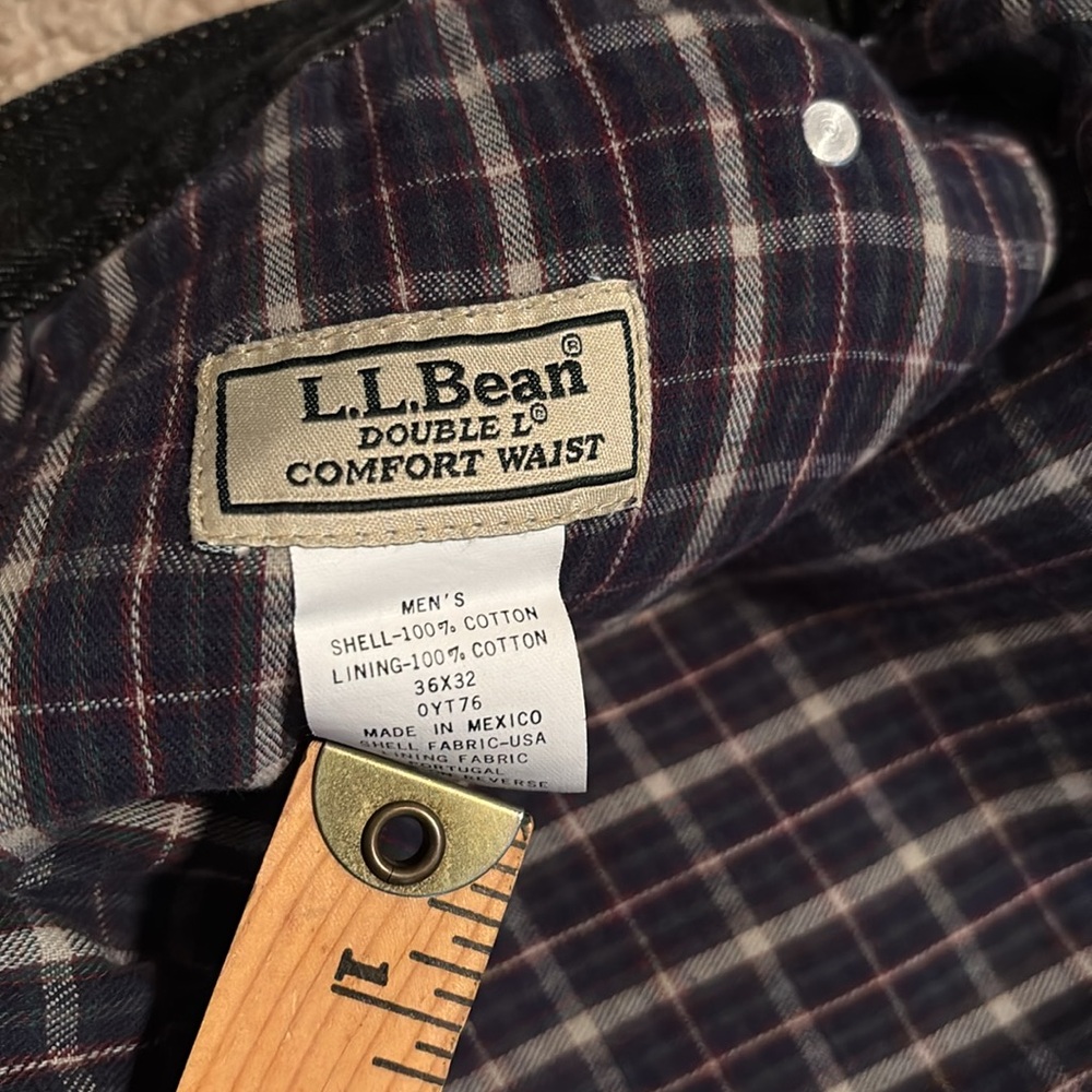 Men’s LL Bean lined jeans